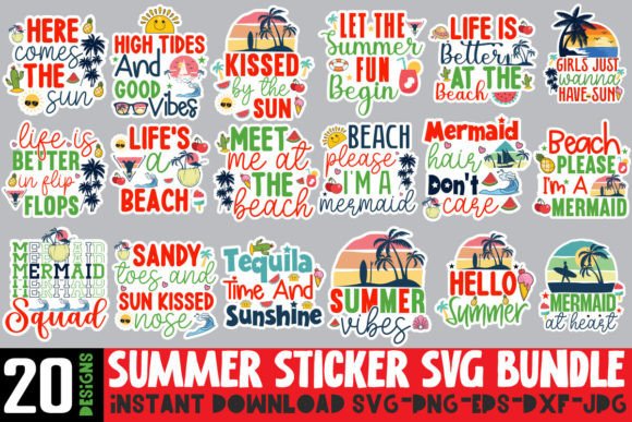 Download Summer Sticker SVG Bundle, Summer SVG - Summer svg Collection