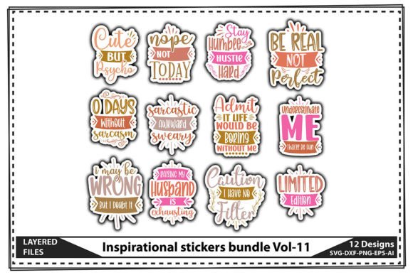 Download Inspirational Stickers Bundle Vol-11 - Inspirational sticker Collection